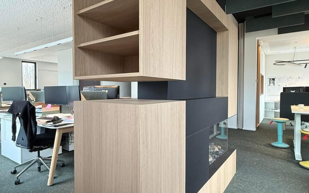 Meuble sur mesure dans espace professionnel